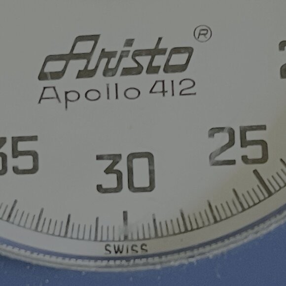 Vintage ARISTO APOLLO 412 Stop Watch Blue Swiss Made WORKING - Picture 4 of 13